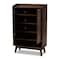 Baxton Studio Lena Mid-Century Walnut Finished 5-Shelf Wood Entryway Shoe Cabinet 157-9536 - alternate 6